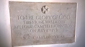 Church Hall Foundation Stone